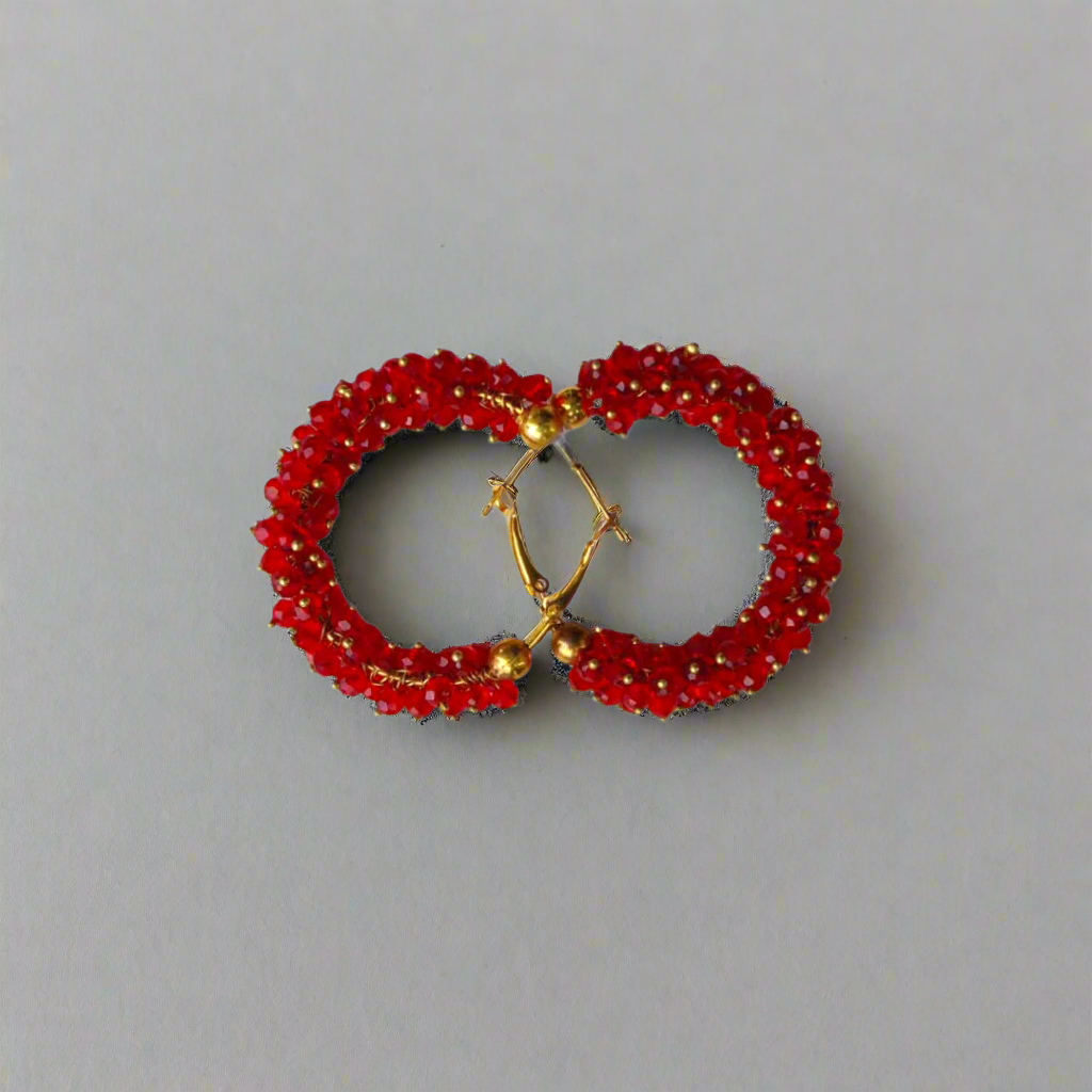 Ruby Burst Hoops
