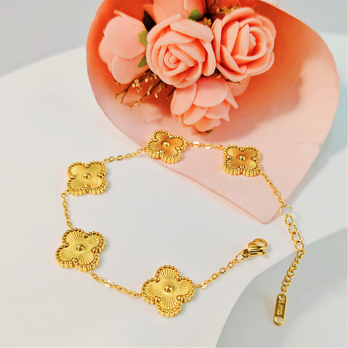 Gilded Petal Bracelet