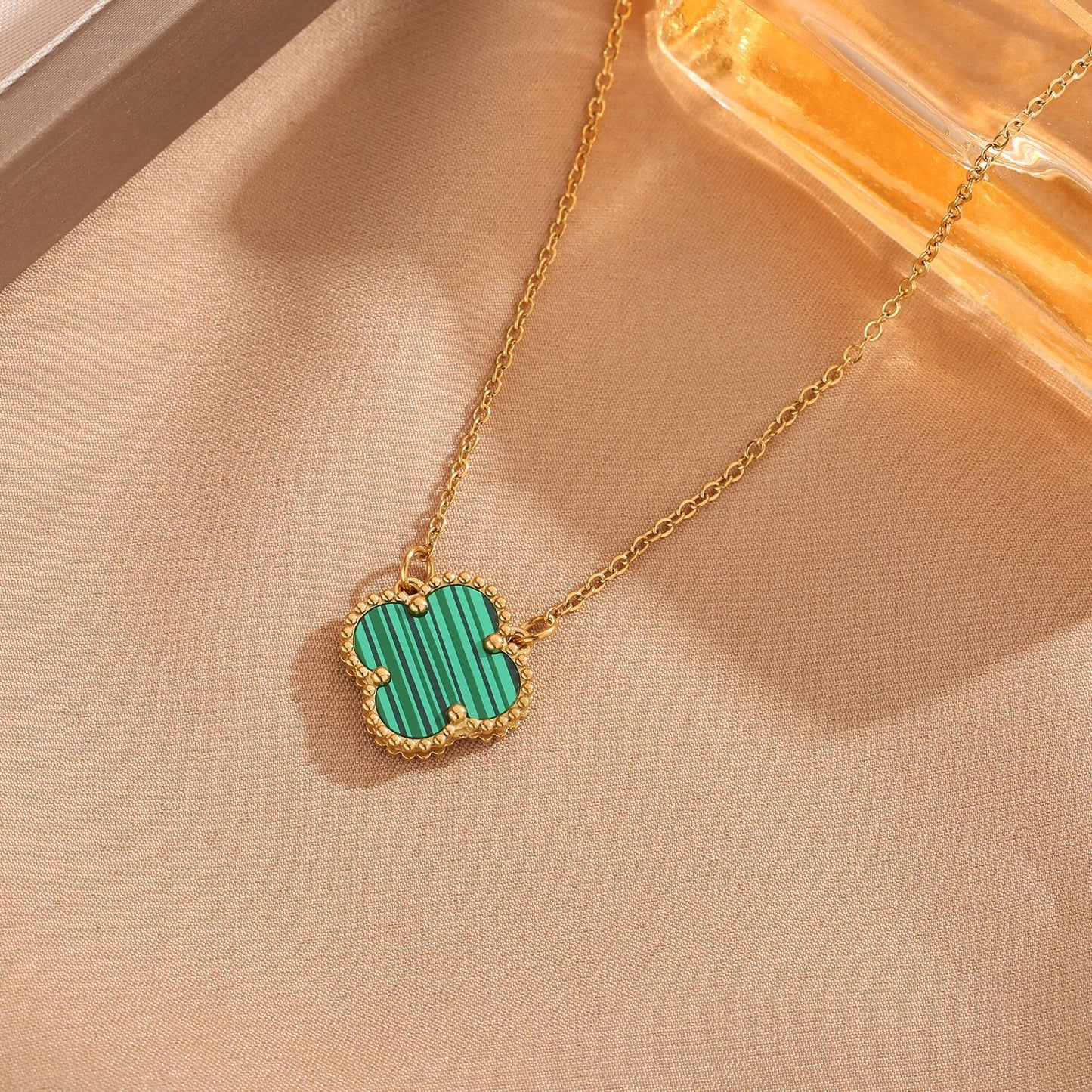 Emerald Clover Necklace