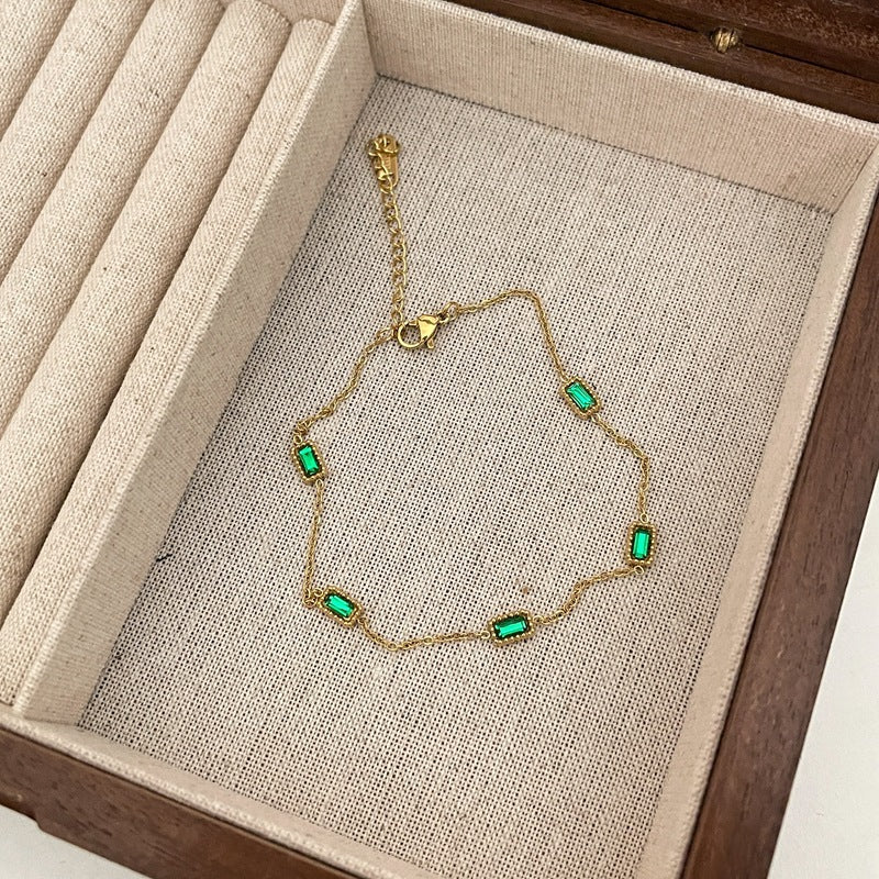 Emerald Trinity Bracelet