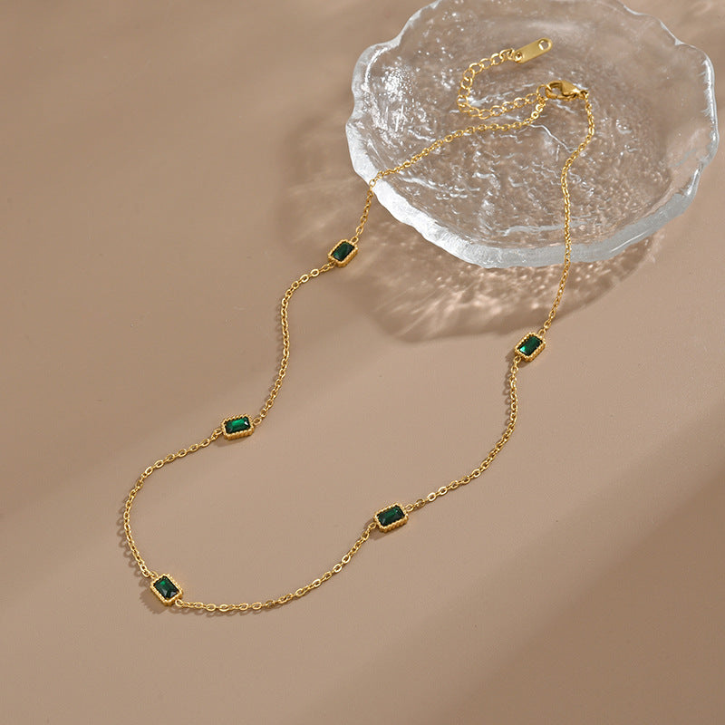 Emerald Trinity Necklace