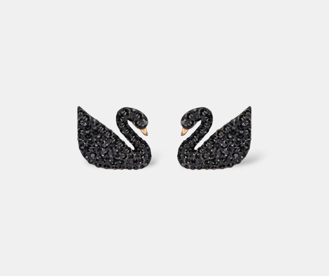 Elegant Swan Earrings - Golden